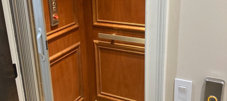 trimmed cab home elevator interior style