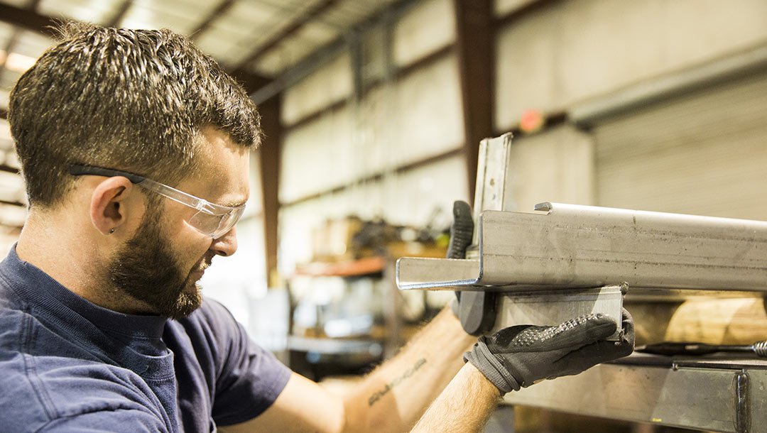 Man inspecting equipment